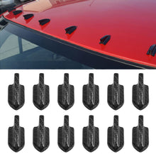 Load image into Gallery viewer, 10 PCS Universal Car Carbon Fiber Texture Shark Fin Diffuser Vortex Generator Roof Spoiler, Carbon Fiber