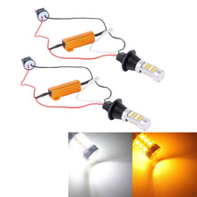 Load image into Gallery viewer, 2 PCS T20/7440 10W 1000 LM 6000K White + Yellow Light DRL&amp;Turn Light with 42 SMD-2835-LED Lamp，DC 12-24V, T20 42 SMD-2835-LED Lamp