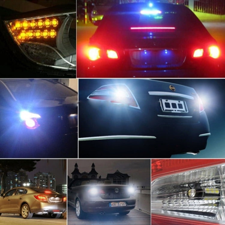 2 PCS T20/7440 10W 1000LM 6000K White + Yellow Light DRL&Turn Light with 20 SMD-5730-LED Lamps，DC 12-24V, T20 20 SMD-5730-LED Lamps