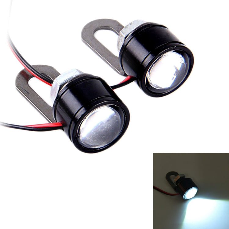 2 PCS 12V 3W  Eagle Eyes LED Strobe Light For Motorcycle ，Wire Length: 90cm, Wire Length: 90cm