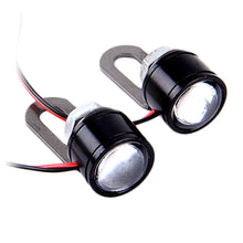 Load image into Gallery viewer, 2 PCS 12V 3W  Blue Light Eagle Eyes LED Strobe Light For Motorcycle ，Wire Length: 90cm, Wire Length: 90cm