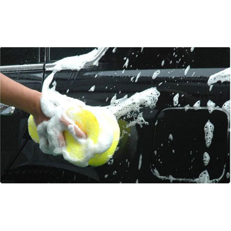 5 PCS Household Cleaning Sponge Yellow Car Wash Sponge With Macropores, 5 PCS Macropores Cleaning Sponge