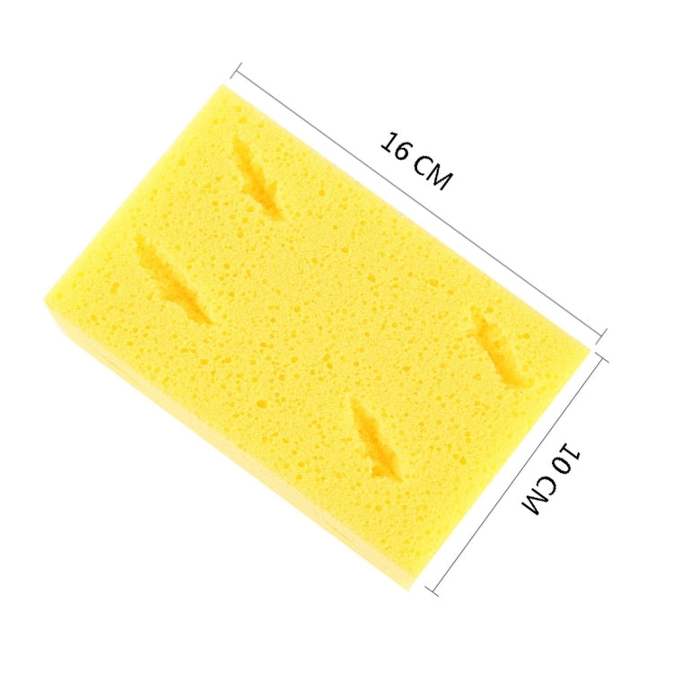 Car Care Wear-resistant Brown Soft Sponge Car Wash Cleaning Pad(Yellow), 5 PCS Wash Cleaning Pad(Yellow)