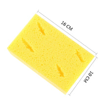 Load image into Gallery viewer, Car Care Wear-resistant Brown Soft Sponge Car Wash Cleaning Pad(Yellow), 5 PCS Wash Cleaning Pad(Yellow)