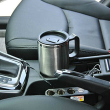Load image into Gallery viewer, Stainless Steel Electric Smart Mug 12V Car Electric Kettle Heated Mug Car Coffee Cup With Charger Cigarette Lighter Heating Cup Kettle Vacuum Insulated Water Heater Mug, Smart Mug