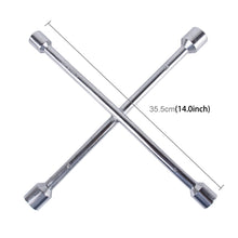 Load image into Gallery viewer, Compact Universal Tire Iron Lug Wrench with 17mm 19mm 21mm 23mm Socket Adapters, Universal 17mm 19mm 21mm 23mm