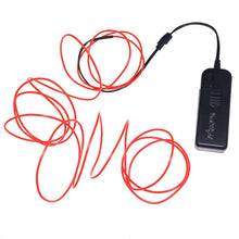 Load image into Gallery viewer, YouOKLight Neon EL Cold Round Flexible Strip Light with 3V Battery Box for Dance Party Car Decoration, Length: 3m, 3M Blue Light, 3M Grenn Light, 3M Red Light