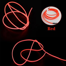 Load image into Gallery viewer, YouOKLight Neon EL Cold Round Flexible Strip Light with 3V Battery Box for Dance Party Car Decoration, Length: 3m, 3M Blue Light, 3M Grenn Light, 3M Red Light