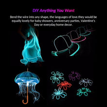 Load image into Gallery viewer, YouOKLight Neon EL Cold Round Flexible Strip Light with 3V Battery Box for Dance Party Car Decoration, Length: 3m, 3M Blue Light, 3M Grenn Light, 3M Red Light