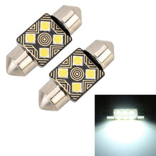 Load image into Gallery viewer, 2 PCS 31mm DC12V / 1.5W / 6000K / 110LM 4LEDs SMD-3030 Car Reading Lamp Dome Light, with Decoder, 31mm