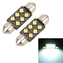 Load image into Gallery viewer, 2 PCS 36mm DC12V / 1.5W / 6000K / 110LM 6LEDs SMD-3030 Car Reading Lamp Dome Light, with Decoder, 36mm