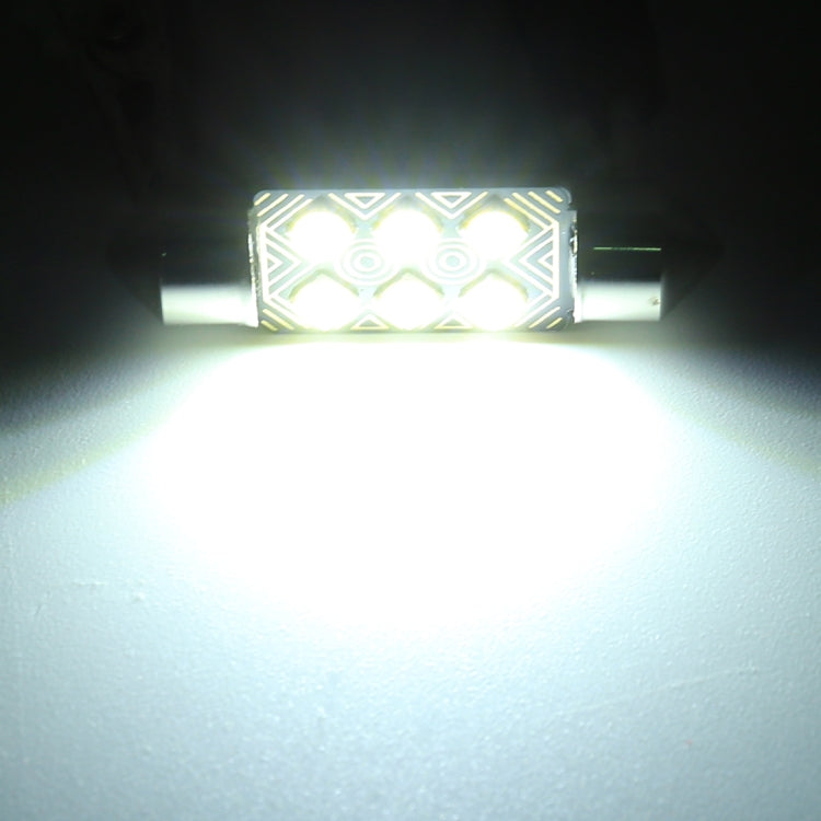 2 PCS 41mm DC12V / 1.5W / 6000K / 110LM 10LEDs SMD-3030 Car Reading Lamp Dome Light, with Decoder, 41mm