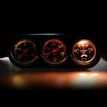 Load image into Gallery viewer, 52mm 12V Universal Car Modified Triple Meter 3 in 1 Gauge Oil Press Gauge + Water Temperature Gauge + Ammeter, with Sensor, Car Modified Triple Meter 02