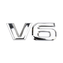 Load image into Gallery viewer, V6 Shape Car Metal Body Decorative Sticker, V6 Shape