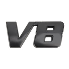 Load image into Gallery viewer, V8 Connect Shape Car Metal Body Decorative Sticker, Size : L, V8 Connect Shape, Size : L (Black), V8 Connect Shape, Size : L (Silver)