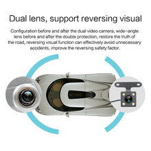 Load image into Gallery viewer, V100 7 inch LCD Touch Screen Rear View Mirror Car Recorder with Separate Camera, 170 Degree Wide Angle Viewing, Support Night Vision / Loop Video / Motion Detection / G-Sensor / TF Card, 7 inch