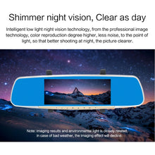Load image into Gallery viewer, V100 7 inch LCD Touch Screen Rear View Mirror Car Recorder with Separate Camera, 170 Degree Wide Angle Viewing, Support Night Vision / Loop Video / Motion Detection / G-Sensor / TF Card, 7 inch