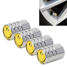 Load image into Gallery viewer, 4 PCS Smile Pattern Gas Cap Mouthpiece Cover Gas Cap Tire Cap Car Motor Bicycle Tire Valve Caps, Smile Pattern