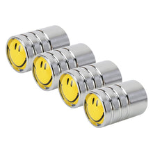 Load image into Gallery viewer, 4 PCS Smile Pattern Gas Cap Mouthpiece Cover Gas Cap Tire Cap Car Motor Bicycle Tire Valve Caps, Smile Pattern