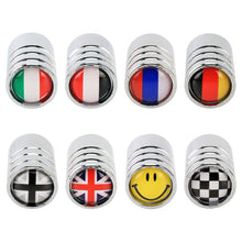 Load image into Gallery viewer, 4 PCS Smile Pattern Gas Cap Mouthpiece Cover Gas Cap Tire Cap Car Motor Bicycle Tire Valve Caps, Smile Pattern