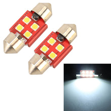 Load image into Gallery viewer, 2 PCS 31mm DC12V / 1.6W / 6000K / 130LM 4LEDs SMD-3030 Car Reading Lamp, 31mm
