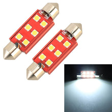 Load image into Gallery viewer, 2 PCS 41mm DC12V / 2.2W / 6000K / 130LM 6LEDs SMD-3030 Car Reading Lamp, 41mm
