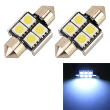Load image into Gallery viewer, 10 PCS 31mm DC12V / 2W / 7000K / 80LM 4LEDs SMD-5050 Car Reading Lamp, 31mm, 4LEDs SMD-5050