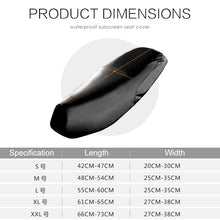 Load image into Gallery viewer, Waterproof Motorcycle Black Leather Seat Cover Prevent Bask In Seat Scooter Cushion Protect, Size: L, Length: 55-60cm; Width: 25-35cm, Length: 55-60cm; Width: 25-35cm
