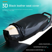 Load image into Gallery viewer, Waterproof Motorcycle Black Leather Seat Cover Prevent Bask In Seat Scooter Cushion Protect, Size: L, Length: 55-60cm; Width: 25-35cm, Length: 55-60cm; Width: 25-35cm