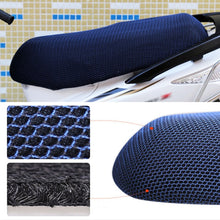 Load image into Gallery viewer, Waterproof Motorcycle Sun Protection Heat Insulation Seat Cover Prevent Bask In Seat Scooter Cushion Protect, Size: M, Length: 60-70cm; Width: 40-45cm, Size: M (Red + Black), Size: M (Red), Size: M (Blue), Size: M (Colour), Size: M (Black Red)         ...