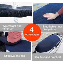 Load image into Gallery viewer, Waterproof Motorcycle Sun Protection Heat Insulation Seat Cover Prevent Bask In Seat Scooter Cushion Protect, Size: L, Length: 70-77cm; Width: 40-50cm, Size: L (Red + Black), Size: L (Red), Size: L (Blue), Size: L (Colour), Size: L (Black Red)         ...