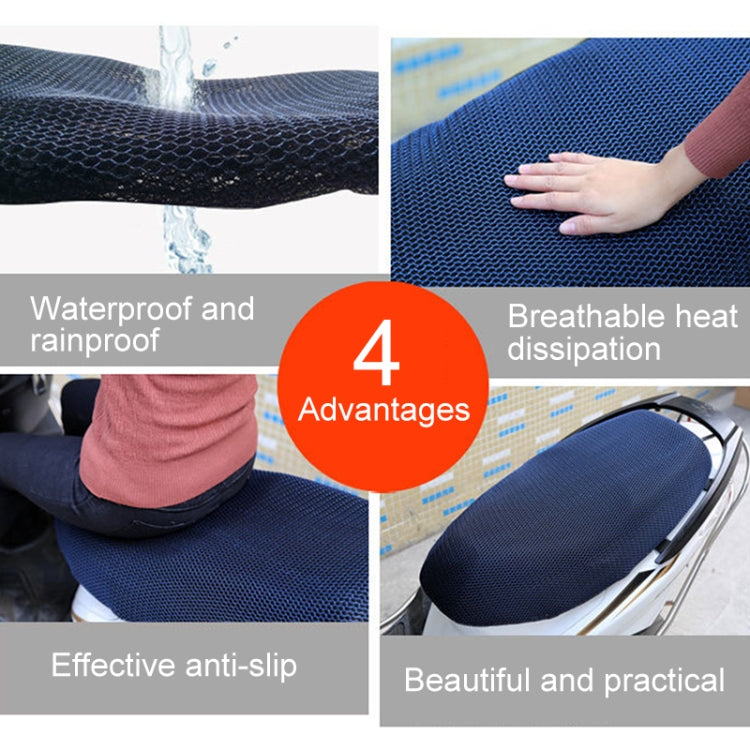 Waterproof Motorcycle Sun Protection Heat Insulation Seat Cover Prevent Bask In Seat Scooter Cushion Protect, Size: XXL, Length: 86- 92cm; Width: 40-56cm, Size: XXL (Black Gold), Size: XXL (Black Red), Size: XXL (Black Blue), Size: XXL (Colour)        ...
