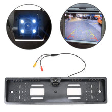 Load image into Gallery viewer, JX-9488 720x540 Effective Pixel NTSC 60HZ CMOS II Universal Waterproof Car Carbon Fiber Rear View Backup Camera with 2W 80LM 5000K White Light 4LED Lamp, DC 12V, Wire Length: 4m, Black (Carbon Fiber )
