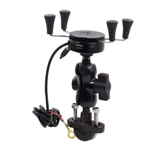 Load image into Gallery viewer, Motorcycle X Shape Aluminum Alloy Phone Bracket 5V 2.1A Phone Charger, CS-416A3