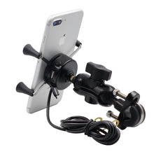 Load image into Gallery viewer, Motorcycle X Shape Aluminum Alloy Phone Bracket 5V 2.1A Phone Charger, CS-416A3