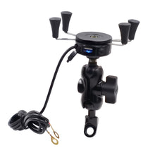 Load image into Gallery viewer, Motorcycle X Shape Aluminum Alloy Phone Bracket 5V 2.1A Phone Charger, CS-416A3