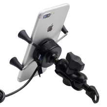 Load image into Gallery viewer, Motorcycle X Shape Aluminum Alloy Phone Bracket 5V 2.1A Phone Charger, CS-416A3