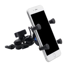 Load image into Gallery viewer, Motorcycle X Shape Aluminum Alloy Phone Bracket 5V 2.1A Phone Charger, CS-416A3