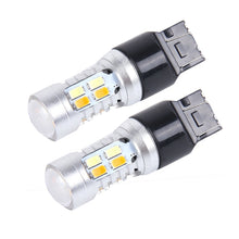 Load image into Gallery viewer, 2 PCS T20/7443 10W 1000 LM 6000K White + Yellow Light Turn Signal Light with 20 SMD-5730-LED Lamps And Len. DC 12-24V, T20 with 20 SMD-5730-LED Lamps