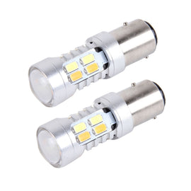 2 PCS 1157 10W 1000 LM 6000K White + Yellow Light Turn Signal Light with 20 SMD-5730-LED Lamps And Len. DC 12-24V, 1157 with 20 SMD-5730-LED Lamps