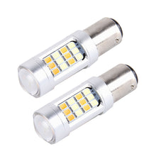 Load image into Gallery viewer, 2 PCS 1157 10W 1000 LM 6000K White + Yellow Light Turn Signal Light with 42 SMD-2835-LED Lamps And Len. DC 12-24V, 1157 with 42 SMD-2835-LED Lamps