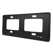 Load image into Gallery viewer, 2 PCS Car License Plate Carbon Fiber Bracket Frame Holder Stand Mount(Black), Carbon Fiber
