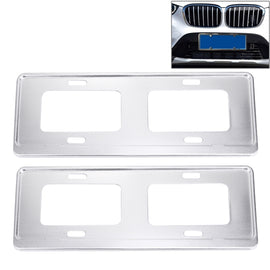 2 PCS Car License Plate Magnesium Alloy Bracket Frame Holder Stand Mount(Silver), Magnesium Alloy Bracket