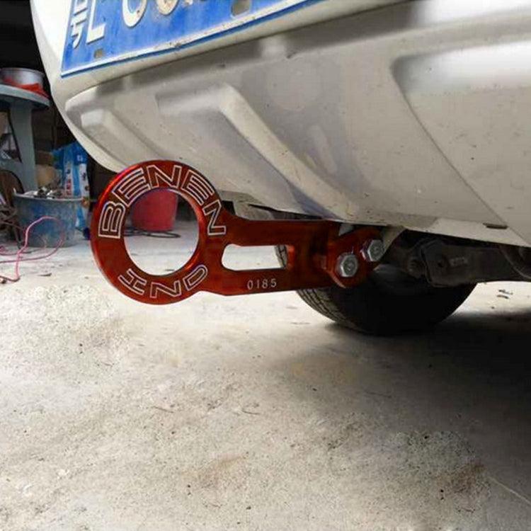 Benen Aluminum Alloy Rear Tow Towing Hook Trailer Ring for Universal Car Auto with Two Screw Holes, Red, Silver, Blue, Black, Gold, Purple