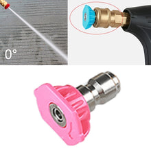 Load image into Gallery viewer, High Pressure Car Wash Gun Jet Nozzle Washer Accessories, Nozzle Angle: 0 Degree Big Hole, Pink, Nozzle Angle: 0 Degree Big Hole, Pink