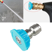 Load image into Gallery viewer, High Pressure Car Wash Gun Jet Nozzle Washer Accessories, Nozzle Angle: 0 Degree Big Hole, Blue, Nozzle Angle: 0 Degree Big Hole, Blue