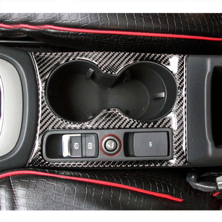 Carbon Fibre Car Water Cup Panel Decorative Sticker for Audi Q3 2013-2018, Water Cup Panel