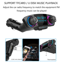 Load image into Gallery viewer, BT06 Dual USB Charging Smart Bluetooth 4.0 + EDR FM Transmitter MP3 Music Player Car Kit with 1.3 inch LED Screen, Support Bluetooth Call, TF Card &amp; U Disk, BT06