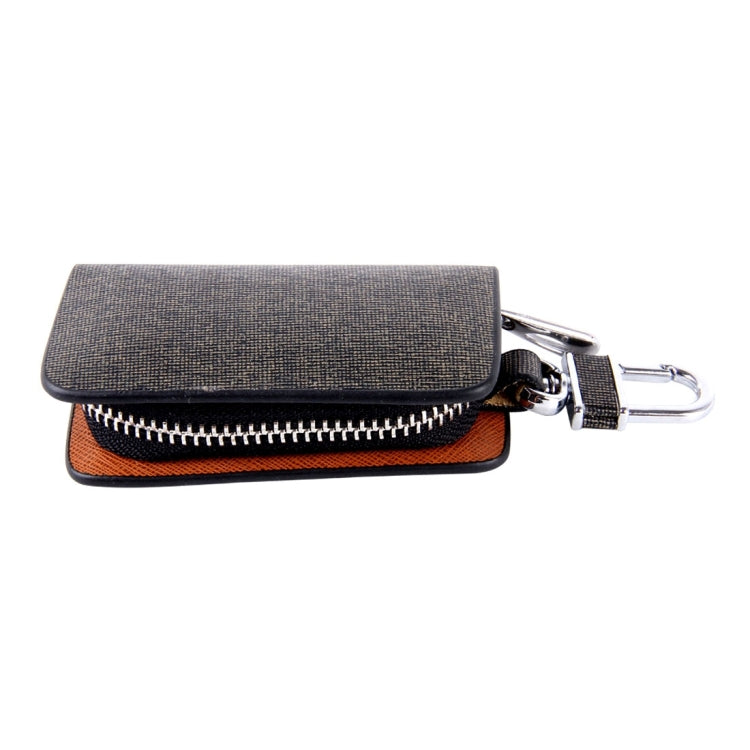 Universal Leather Knead Skin Texture Waist Hanging Zipper Wallets Key Holder Bag (No Include Key)