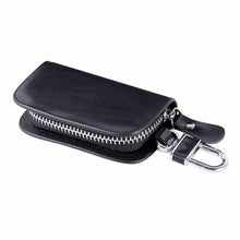 Load image into Gallery viewer, Universal Leather Wood Grain Texture Waist Hanging Zipper Wallets Key Holder Bag (No Include Key)